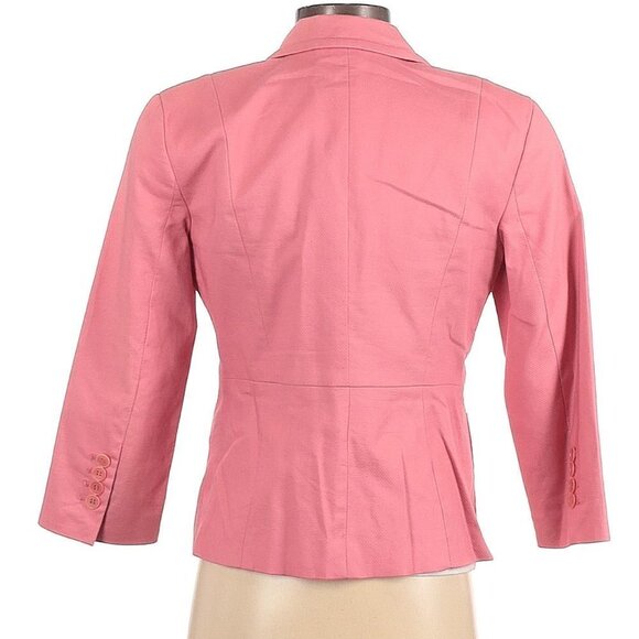 Talbots Women's Pink Jacket Blazer Coat Classic Cotton Jacket with Pockets, Sz 2 - Picture 2 of 4